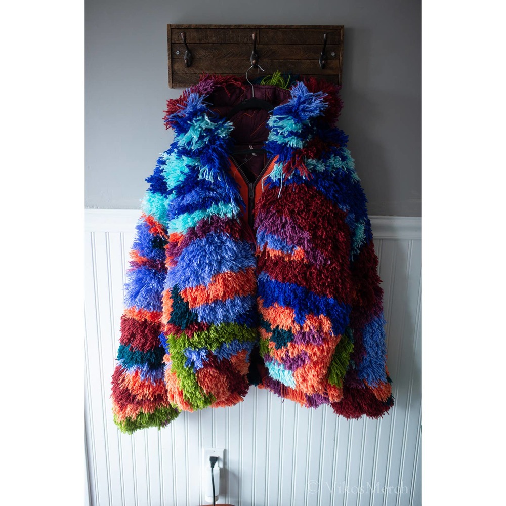 Free People Multicolor Fuzzy Jacket - Picture 5 of 9
